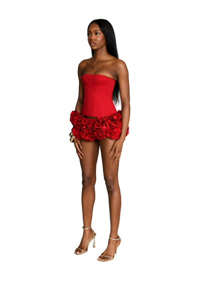 Ensemble de roses rouges